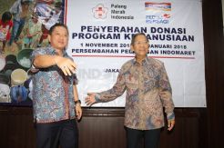 PMI Terima Donasi Pelanggan Indomaret Rp2,4 Miliar