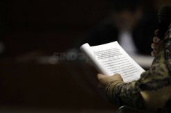 Aditya Moha Bacakan Pledoi Pribadi dalam Sidang Suap Mantan Ketua PT Manado