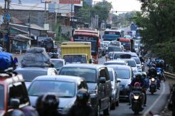 Kepadatan Pemudik di Simpang Jomin