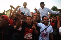 Pendukung Arak Ganjar-Yasin Rayakan Keunggulan di Pilgub Jateng