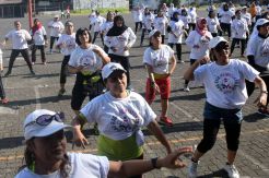 Euforia Asian Games, Ratusan Peserta Ramaikan Senam Aerobic