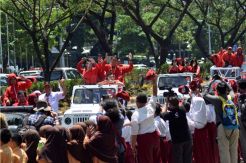 Atlet Peraih Medali Asian Games Diarak Keliling Kota Semarang