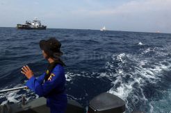 Polair Patroli di Lokasi Jatuhnya Pesawat Lion Air JT-610