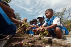 Peringati Hari Pahlawan, Siswa TK dan SD Ziarah di TMP Suropati Malang