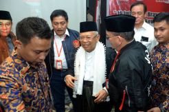 Cawapres Maruf Amin Hadiri Rakerda Bravo-5 Jatim