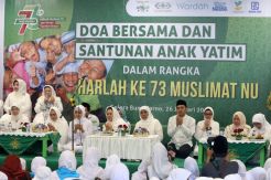 Muslimat NU Gelar Doa Bersama dan Berikan Santunan Untuk Anak Yatim