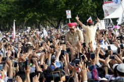 Capres Prabowo Hadiri Kampanye Terbuka di Makassar
