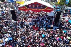 Capres Prabowo Subianto Kampanye Akbar di Padang