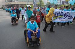 Penyandang Disabilitas Ikuti Jalan Ceria 65 Tahun YPAC Semarang