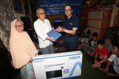 Aqua Japan Berikan Donasi kepada Anak Yatim Piatu