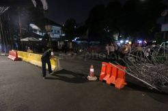 Jelang Pengumuman Hasil Pemilu, Jalan Menuju Kantor KPU Ditutup