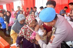 Ribuan Warga Demak Ikuti Bhakti Sosial HUT Ke-73 Bhayangkara
