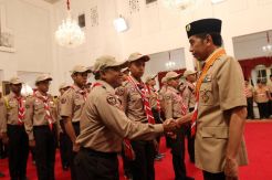 Presiden Jokowi Lepas Kontingen Jambore Pramuka Dunia XXIV