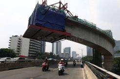 Jalur LRT Cawang-Kuningan-Dukuh Atas Hampir Selesai