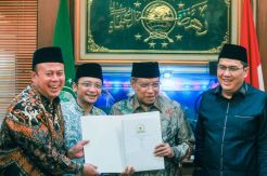Fraksi PKB DPR Serahkan Laporan Pengesahan UU Pesantren ke PBNU