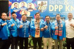 Airlangga Hartarto Hadiri Penutupan Rakernas dan Orientasi KNPI