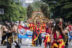 Prajurit TNI AL Tampilkan Kesenian Reog Ponorogo di Myanmar