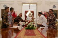 Presiden Jokowi Terima Pimpinan KPU