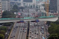 Pembangunan Jalur LRT Lintas Cawang-Kuningan-Dukuh Atas Capai 58,3%