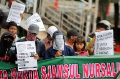 Aktivis Desak KPK Tangkap dan Adili Sjamsul Nursalim