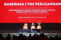 Jokowi Hadiri Peringatan HUT Ke-47 dan Rakernas I PDI Perjuangan