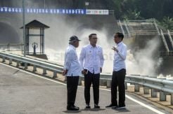 Presiden Jokowi Resmikan Terowongan Air Nanjung