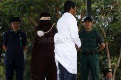 Mahkamah Syariyah Banda Aceh Eksekusi Cambuk 8 Pelanggar Qanun