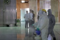 Presiden Jokowi Tinjau Pembersihan Masjid Istiqlal