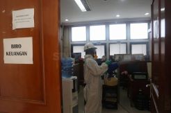 Cegah Penyebaran Covid-19, KPU Lakukan Penyemprotan Disinfektan