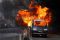 Mobil bak terbakar di...