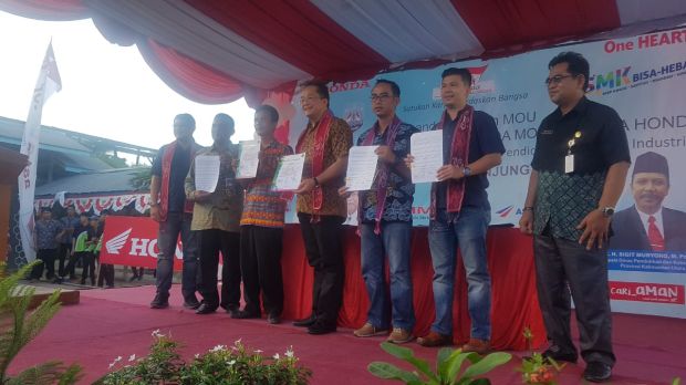 AHM Lanjutkan Program Kurikulum KTBSM Hingga SMKN 3 Tanjung Selor