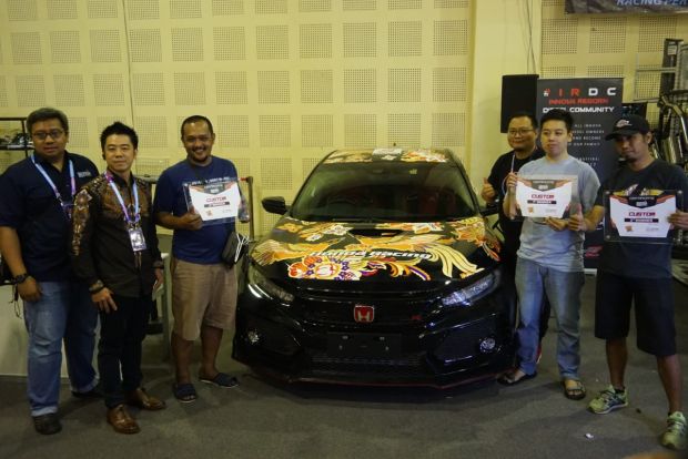 Honda Bawa Civic Type R Berstiker Diecast Custom Competition di IMX