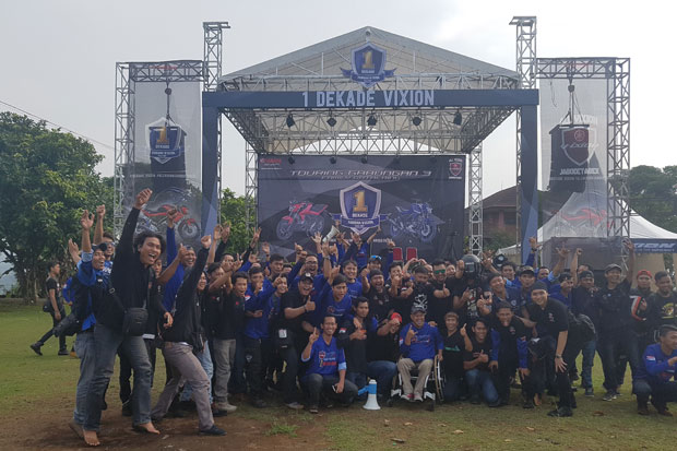 Lautan Bikers Padati Jambore 1 Dekade Vixion