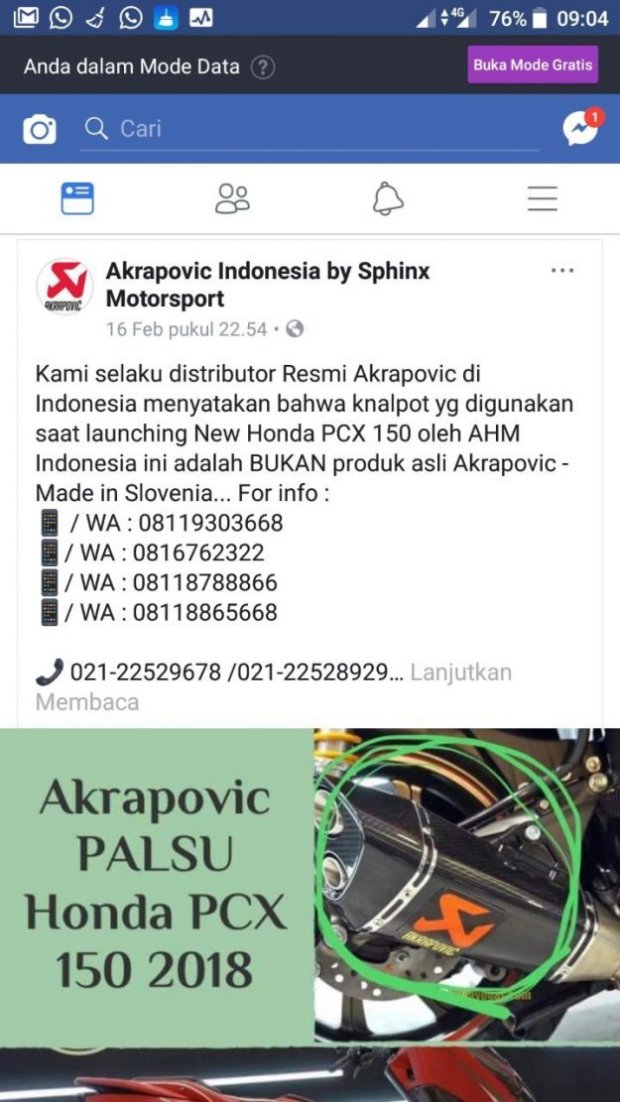 Yoshimura Ragukan Keaslian Knalpot R11 di Honda PCX 150 Modifikasi