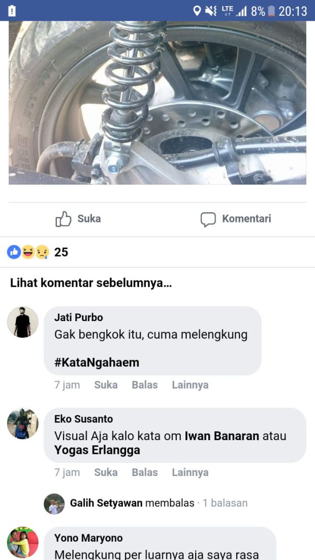 Shockbreaker Honda PCX 150 Lokal Bengkok Disuarakan di Sosmed