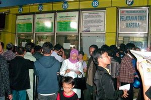 Tiket KA arus balik...