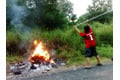 Bakar sampah, nenek...