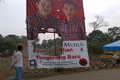 Baliho cabub dibakar...