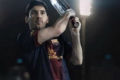 Lionel Messi bermain...