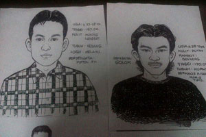 Sketsa wajah pelaku...
