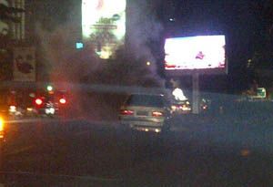 Mobil Toyota DX terbakar...
