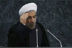 Pidato Rouhani di sidang...