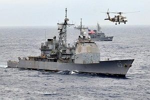 Usai kapal perang nyaris...