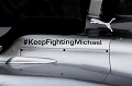 Mercedes pasang #KeepFightingMichael...