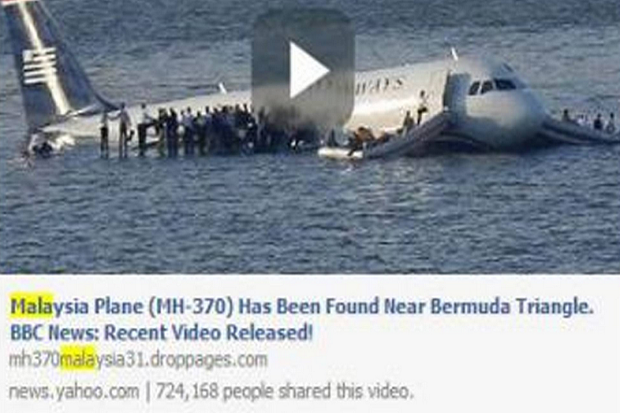 Awas, hoax MH370 ditelan...