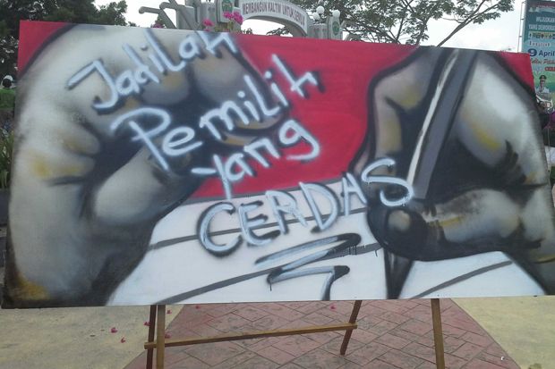 Kampanyekan pemilu bersih...