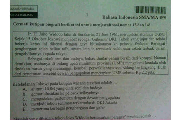 Kemunculan Jokowi di...