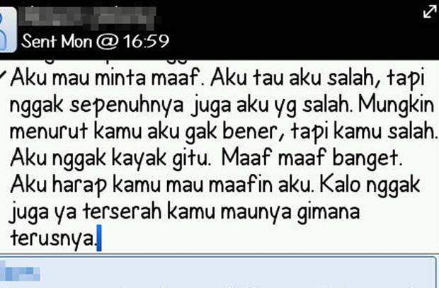 Pacarnya minta putus,...