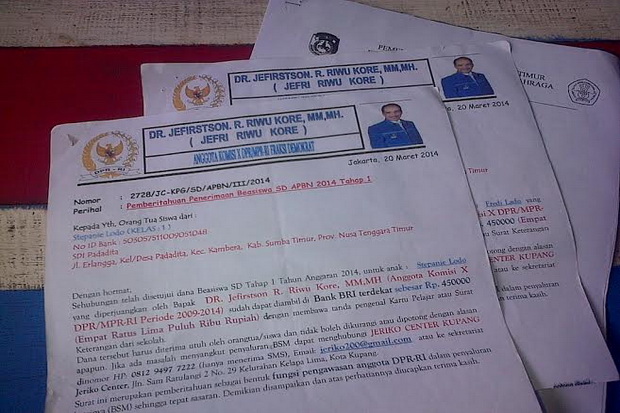 Caleg Demokrat sebar...