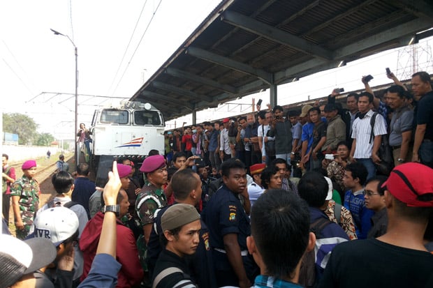 Jalur di Stasiun Bekasi...